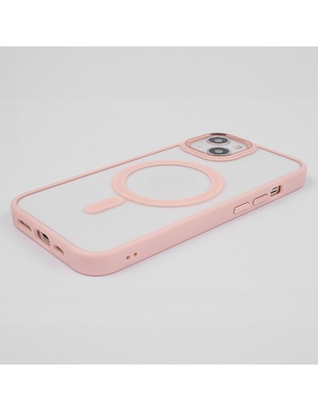 Coque Satin Clear Magsafe pour iPhone 15 Pro Max Rose