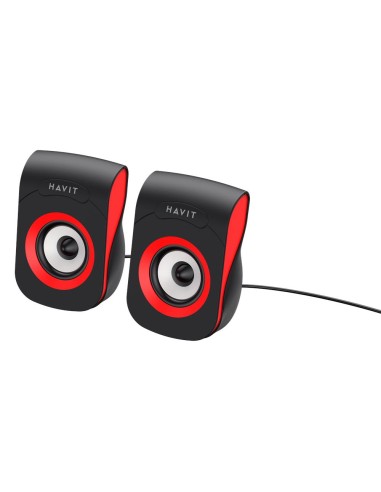 Enceintes pour ordinateur HAVIT 2.0 HV-SK599 Noir et Rouge