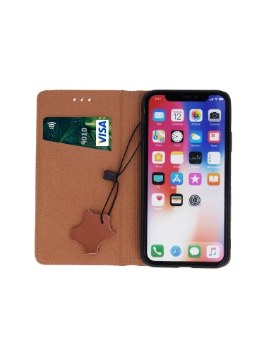 Étui Genuine Cuir Véritable Smart Pro pour Samsung Galaxy A16 4G / 5G Marron