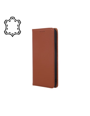 Étui Genuine Cuir Véritable Smart Pro pour Xiaomi Redmi 14C / A4 / Poco C75 Marron
