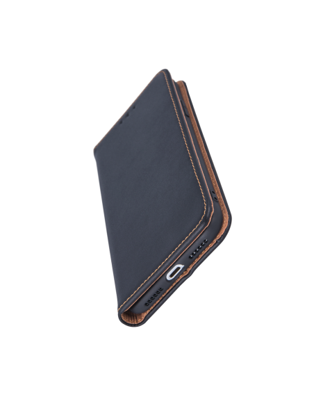 Étui Genuine Cuir Véritable Smart Pro pour Samsung Galaxy A51 Noir