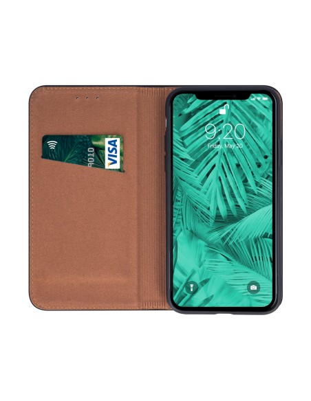 Étui Genuine Cuir Véritable Smart Pro pour Samsung Galaxy A55 5G Noir