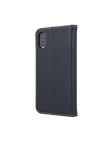 Étui Genuine Cuir Véritable Smart Pro pour Samsung Galaxy S24 Ultra Noir