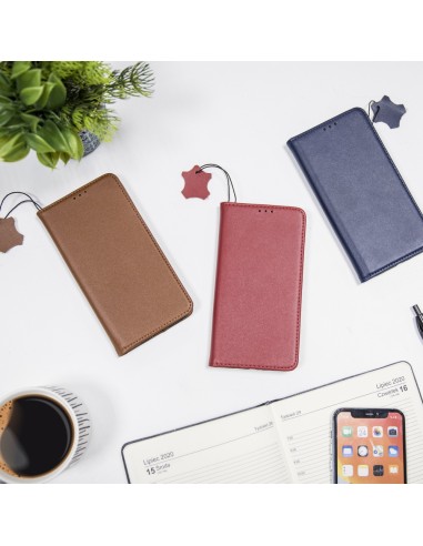 Étui Genuine Cuir Véritable Smart Pro pour Xiaomi Redmi 14C / A4 / Poco C75 Marron