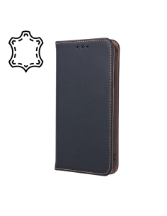 Étui Genuine Cuir Véritable Smart Pro pour Xiaomi Redmi 14C / A4 / Poco C75 Noir
