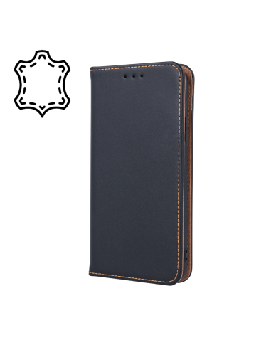 Étui Genuine Cuir Véritable Smart Pro pour Xiaomi Redmi 14C / A4 / Poco C75 Noir