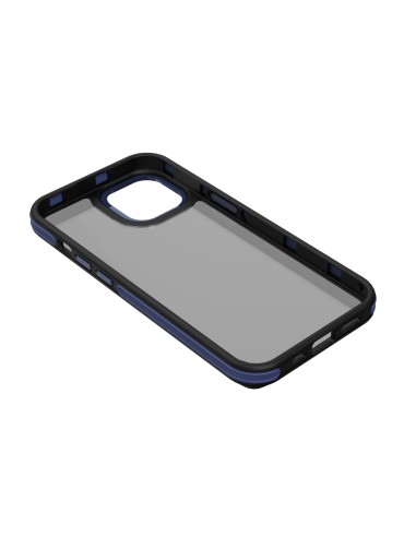 Coque Crystal Black pour iPhone 13 / 14 Bleu