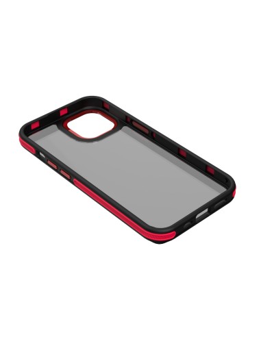 Coque Crystal Black pour iPhone 13 / 14 Rouge