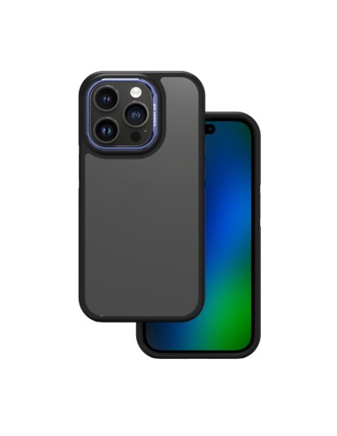 Coque Crystal Black pour iPhone 14 Pro Max Bleu