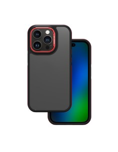 Coque Crystal Black pour iPhone 14 Pro Max Rouge