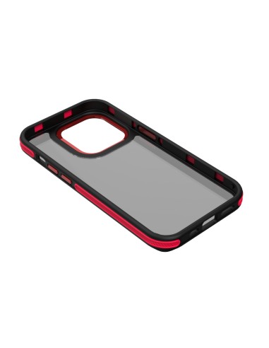 Coque Crystal Black pour iPhone 14 Pro Rouge