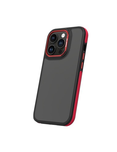 Coque Crystal Black pour iPhone 14 Pro Rouge