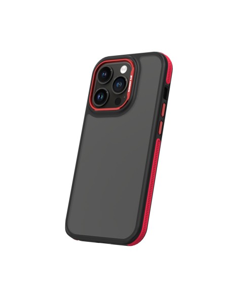 Coque Crystal Black pour iPhone 14 Pro Rouge