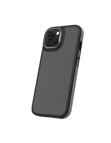 Coque Crystal Black pour iPhone 15 Gris