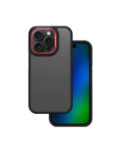 Coque Crystal Black pour iPhone 15 Pro Max Rouge