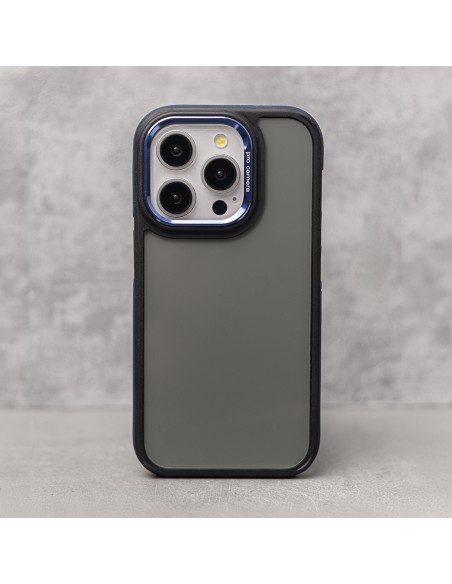 Coque Crystal Black pour iPhone 16 Bleu