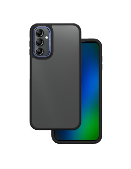 Coque Crystal Black pour Samsung Galaxy A14 4G / A14 5G Bleu