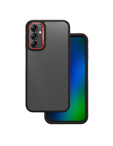 Coque Crystal Black pour Samsung Galaxy A14 4G / A14 5G Rouge