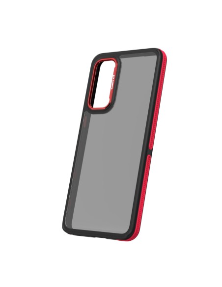 Coque Crystal Black pour Samsung Galaxy M55 5G Rouge