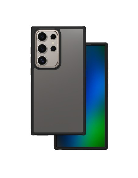 Coque Crystal Black pour Samsung Galaxy S24 Ultra Gris