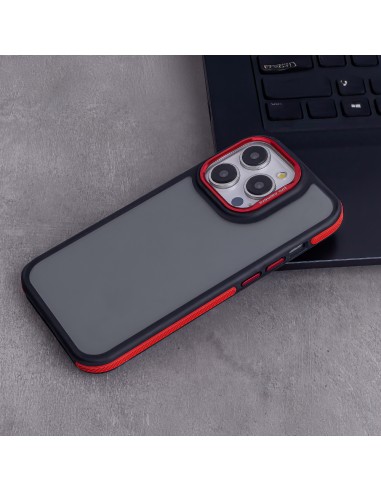 Coque Crystal Black pour Samsung Galaxy S25 Plus Rouge