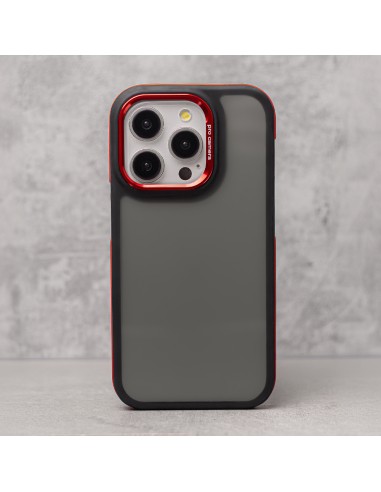 Coque Crystal Black pour Samsung Galaxy S25 Plus Rouge