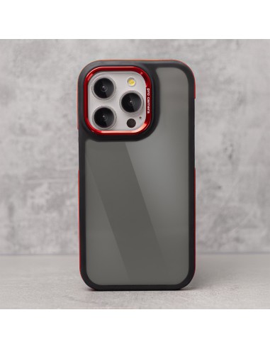 Coque Crystal Black pour iPhone 13 / 14 Rouge