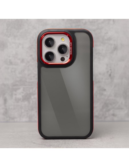 Coque Crystal Black pour iPhone 13 / 14 Rouge