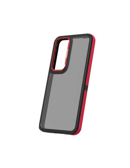 Coque Crystal Black pour Samsung Galaxy S25 Rouge