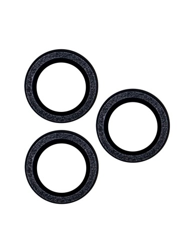 Protection verre objectif pour iPhone 13 Paillettes Noir (2 pcs)