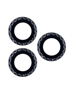 Protection verre objectif pour iPhone 13 Pro Max Losange Noir (3 pcs)