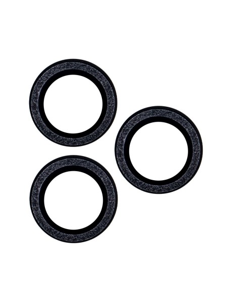 Protection verre objectif pour iPhone 14 Pro Paillettes Noir (3 pcs)