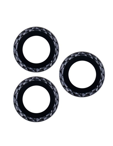 Protection verre objectif pour iPhone 14 Pro Losange Noir (3 pcs)