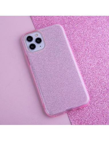 Coque Glitter 3-en-1 pour iPhone X / XS Rose