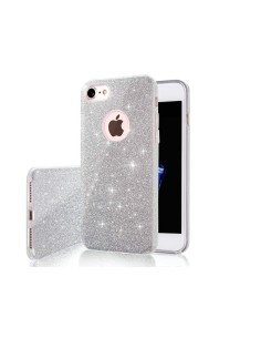 Coque Glitter 3-en-1 pour Samsung Galaxy S25 Argent