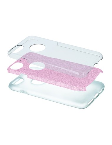 Coque Glitter 3-en-1 pour Xiaomi Redmi Note 9 4G Rose