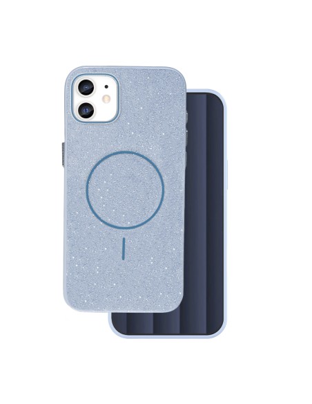 Coque Glitter Thin Magsafe pour iPhone 11 Bleu