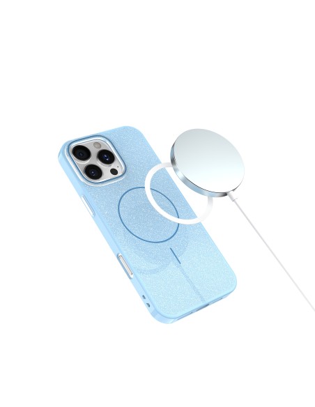 Coque Glitter Thin Magsafe pour iPhone 11 Bleu