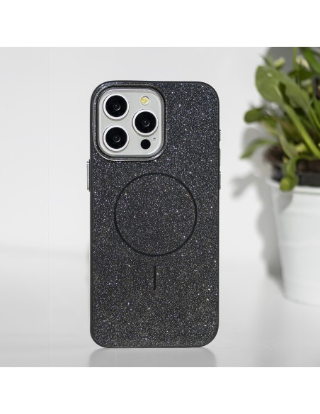 Coque Glitter Thin Magsafe pour iPhone 13 Noir