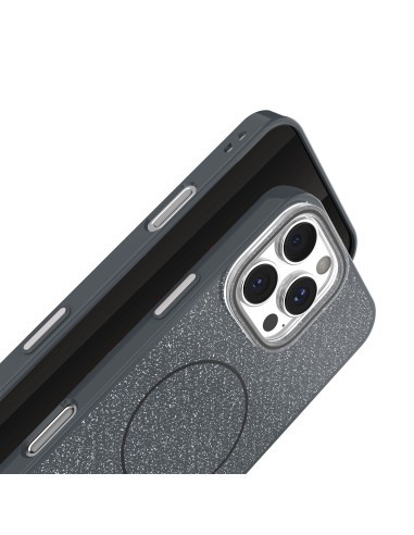 Coque Glitter Thin Magsafe pour iPhone 13 Noir