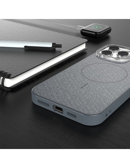 Coque Glitter Thin Magsafe pour iPhone 13 Noir