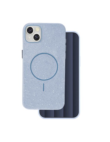 Coque Glitter Thin Magsafe pour iPhone 13 Bleu