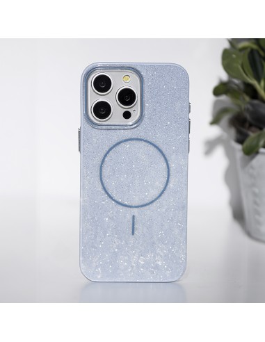 Coque Glitter Thin Magsafe pour iPhone 13 Bleu