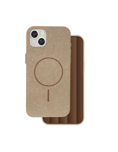 Coque Glitter Thin Magsafe pour iPhone 13 Marron