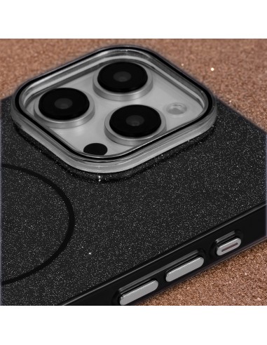 Coque Glitter Thin Magsafe pour iPhone 14 Pro Noir