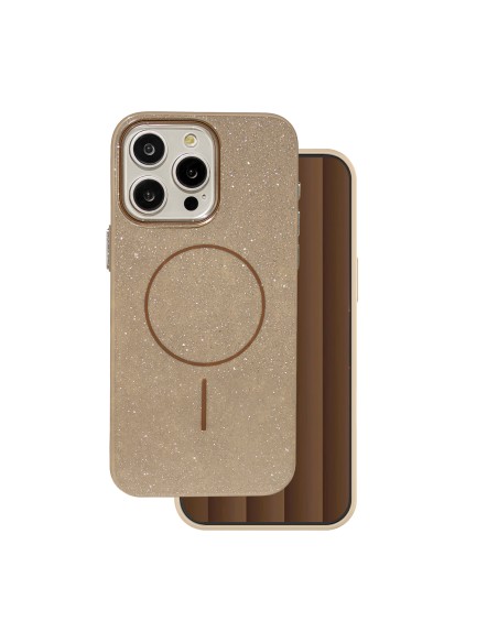Coque Glitter Thin Magsafe pour iPhone 14 Pro Marron