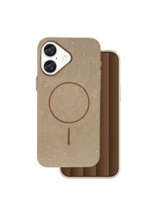 Coque Glitter Thin Magsafe pour iPhone 16 Marron