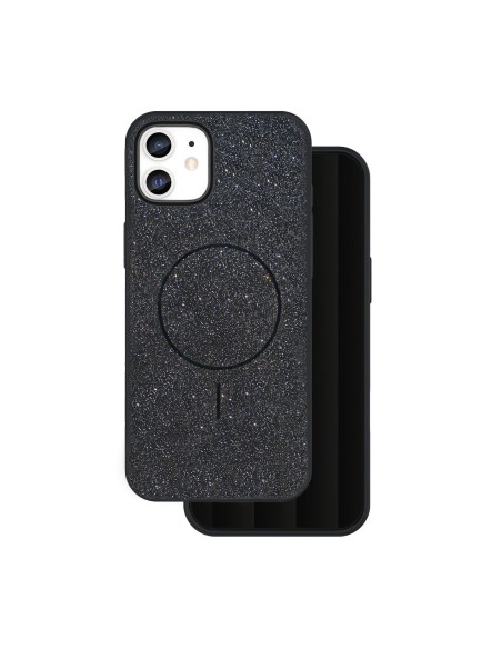 Coque Glitter Thin Magsafe pour iPhone 12 / 12 Pro Noir