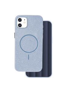 Coque Glitter Thin Magsafe pour iPhone 12 / 12 Pro bleu