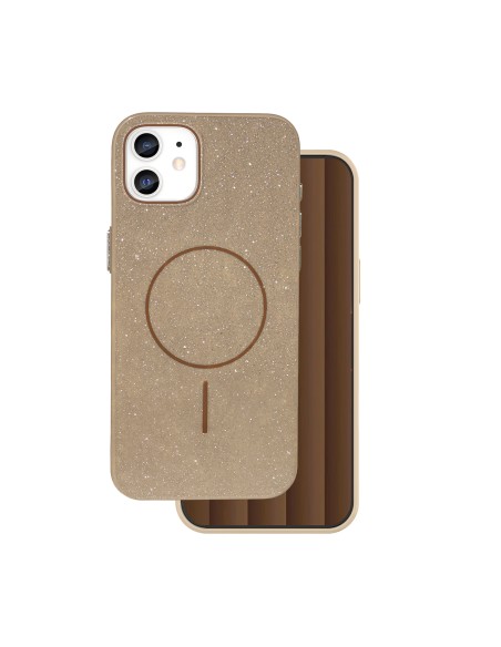 Coque Glitter Thin Magsafe pour iPhone 12 / 12 Pro Marron